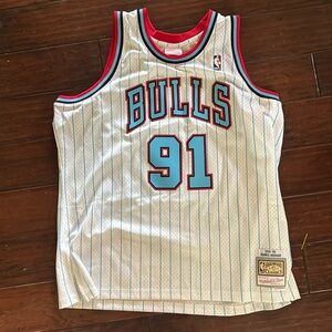 Rodman Bulls jersey New w/o tags.  never worn.  #91 mitchelll and Ness brand.